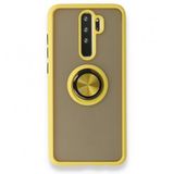 BSSM Xiaomi Redmi Note 8 Pro Montreal Yüzüklü Silikon Kapak Sarı Kılıf
