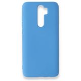 BSSM Xiaomi Redmi Note 8 Pro Nano İçi Kadife Silikon Mavi Kılıf