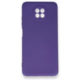 BSSM Xiaomi Redmi Note 9 5G Nano İçi Kadife Silikon Mor Kılıf