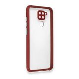 BSSM Xiaomi Redmi Note 9 Miami Şeffaf Silikon Fuşya Kılıf