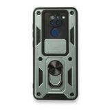 BSSM Xiaomi Redmi Note 9 Pars Lens Yüzüklü Silikon Yeşil Kılıf