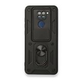 BSSM Xiaomi Redmi Note 9 Pars Lens Yüzüklü Siyah Silikon Kılıf