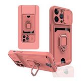 BSSM Zuma Kartvizitli Yüzüklü Silikon - Pembe iPhone 14 Pro Max Kılıf
