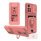 BSSM Zuma Kartvizitli Yüzüklü Silikon - Pembe Xiaomi Redmi Note 11T Kılıf