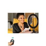 BSTBRANDSHOPPİNGTR Masa Ayaklı 10 Inç Ring Lıght Bluetooth Kumandalı Youtuber Tiktok Makyaj Işığı