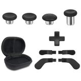 BSUZUN Metal Replacement Thumbsticks for Xbox Elite Controller Series 2 Core,Component Pack Includes 4 Swap Magnetic Joysticks,4 Paddles,1 Standard D-Pads, Accessories Parts for Xbox One Elite 2(Black)