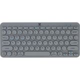 BT-K95 2,4ghz Wireless + Bluetooth Kablosuz Sessiz Klavye Uzay Gri Çift Modlu Telefon Tablet Mac Uyumlu