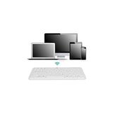 BT-K95 Bluetooth Bağlantılı Taşınabilir Sessiz Slim Sessiz Klavye Beyaz Telefon Tablet Mac Uyumlu - Option-1 - 001-Renkli