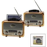 Bt Solar Panelli - USB Şarjlı Bluetooth Ibreli Fm Radyo Mp3 USB - Tf Player 4V Out - 5V In RT-849 - Çok Renkli