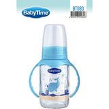 BT080 Kuplu Cam Biberon 125 Ml, Sağlıklı ve Şık Mavi Renkli Bebek Için - Ahşap - Ceviz