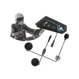BT22 Motosiklet Kask Kablosuz Intercom Su Geçirmez 5.0 Bluetooth - Siyah