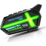 BT26 Motosiklet Kask Kulaklık Bluetooth RGB Işıklı 2 Eşleşme Özellikli 1000 Mah Intercom