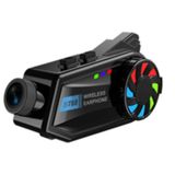 Bt68 Kameralı Intercom Motosiklet Bluetooth Kask Kulaklık Ses Kontrolü 1080p Video Kayıt Interkom