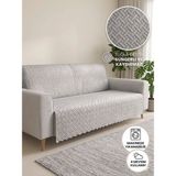 Btf Home Kaymaz Süngerli Koltuk Örtüsü 160X205 Tuğla Desenli 4 Mevsim Kullanışlı Makinede Yıkanabilir - 160 x 205 cm - Gri