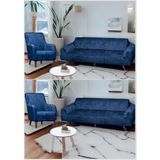 Btf Home Parlak Kadife 3 3 1 1 Koltuk Örtüsü Takımı| Kanepe Kılıfı| Çekyat Örtüsü| Koltuk Kılıfı - Petrol Mavi - 180 x 240 cm