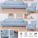 Btf Home Streç Lastikli 3 3 1 1 Koltuk Örtüsü Takımı Kanepe çekyat örtüsü koltuk kılıfı - 180 x 230 cm - Açık Gri
