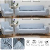 Btf Home Streç Lastikli Jakarlı 3 3 1 1 Koltuk Örtüsü Takımı| Kanepe Kılıfı| Çekyat Örtüsü| Koltuk Kılıfı - Gri - 230 x 180 cm