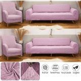 Btf Home Streç Lastikli Jakarlı 3 3 1 1 Koltuk Örtüsü Takımı| Kanepe Kılıfı| Çekyat Örtüsü| Koltuk Kılıfı - Pembe - 230 x 180 cm