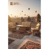 Btk Concept Açelya Rattan Bahçe Balkon Oturma Takımı 2+1+1+Camlı Masa Kahve Rengi - 5