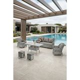 Btk Concept Datça Rattan Bahçe Mobilyası 3+1+1 Açık Gri/masalı(siyah çizgili) Naturel