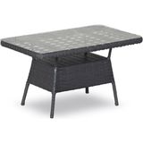 Btk Concept Oscar Rattan Bahçe Mobilyası Masa 4 Kişilik Temperli Camlı Şık Tasarım