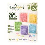 btm home 100 Adet Mini Kağıt Sabun, Temizlik Hijyenik Taşınabilir Kağıt Sabun