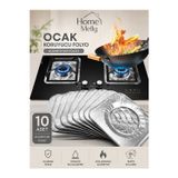btm home 10'lu Ocak Üstü Isıya Dayanıklı Koruyucu Folyo Tekrar Kullanılabilir Izgara Yağ Koruyucu Folyo