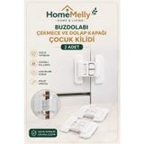 Btm Home 2 Adet Çocuk Kilidi Buzdolabı Mobilya Çekmece Dolap Kapağı Kilidi Güvenlik Koruma Kilidi