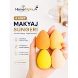 Btm Home 4 Adet Armut Makyaj Süngeri Fondöten Blender Sünger Beauty Blender Makyaj Süngeri Seti