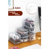 btm home 5 Adet Şeffaf Ayakkabı Kutusu – Dayanıklı, Üst Üste Istiflenebilir, Bay & Ayakkabı Için
