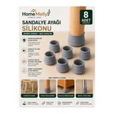 btm home 8 Adet Silikon Sandalye Ayak Koruyucu Kaydırmaz Zemin Çizilmez Masa Mobilya Ayağı Koruma