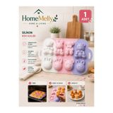 btm home Silikon Figürlü Kek Kalıbı 8'li Mini Kek Muffin Çikolata Kalıbı Yapışmaz Fırın Tepsisi
