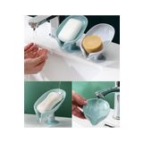 btm home Su Tutmayan Vantuzlu Giderli Sabunluk | Tezgah Üstü Katı Sabunluk – Banyo & Mutfak Uyumlu
