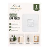 btm home Süper Güçlü Yapışkanlı Raf ve Çerçeve Askısı – 7x7 cm (1 Adet)