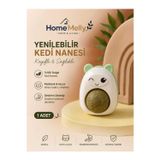 btm home Yapışkanlı Catnipli Kedi Oyuncağı Yenilebilir Kedi Nanesi Yalama Topu Duvara Yapışan Kedi Oyuncağı