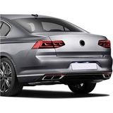 BTM Otomotiv Passat B8.5 Krom Difüzör 3 Prç Cift Çıkış 2019 -2021 Uyumlu