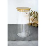 Btmhome 1300 Ml Kare Bambu Kapaklı Cam Kavanoz 1 Adet