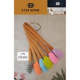 Btmhome 6 Parça Bambu Saplı Silikon Spatula Mutfak Seti, Tencere Tava Pasta Kek Sıyırma Seti,
