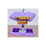 Btmhome Mikrofiber Mandallı Mop, Teleskopik Saplı Set +1 Yedek Bezli