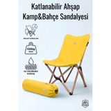 BTNES Ahşap Kamp Sandalyesi Taşınabilir Katlanabilir Bahçe Ve Piknik Sandalyesi