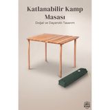 BTNES Ahşap Katlanır Kamp Masası – Rulo Şeklinde Taşınabilir Piknik ve Bahçe Masası – Doğal Kayın Ağacı