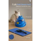 BTNES Pati Dostu 3'lü Kedi Seti - 3 Katlı İnteraktif Toplu Kedi Oyuncağı + Paspas + Kedi Kumu Küreği