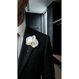 BTRENDY Büyük Orkide Damat Yaka İğnesi,Yaka Çiçeği Şık Aksesuar