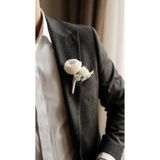 BTRENDY Küçük Şakayık Damat Yaka Çiçeği,Yaka İğnesi Şık Aksesuar