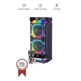 Bts-1990 Siyah Rgb Ledli Mikrofonlu Kumandalı Bluetooth Hoparlör Parti Speaker