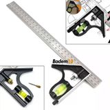 BTS Dw Ayarlanabilir Su Terazili Gönye 30 cm 45-90° Marangoz Açı Ölçer Cetvel