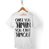 Bts Jımın Once You Jımın You Can't Bangtan Boys Erkek Tişört - Beyaz - Renkli - XS