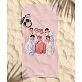 Bts Temalı Plaj Havlusu Çok Renkli
