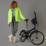 Btwin 120 Şehir Bisikleti Kadın Yağmurluğu Neon Sarı
