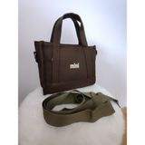 Bty Store Mini Model Kadın El Çantası Kanvas Kumaş Yeşil Renk - Asker Yeşili